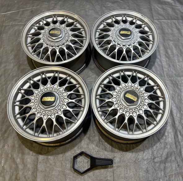 1990-1997 Mazda Miata OEM 14" BBS Mesh Wheels Rims / Center Caps / Tool / Set of 4 / NA121