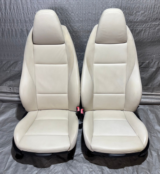 2009-2016 BMW E89 Z4 Ivory White Nappa Leather Seats / Pair  /   Z4909