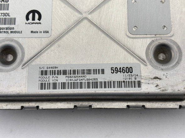 2015 Jeep Wrangler JK Engine Control Module ECU / P05150924ab /   JK019