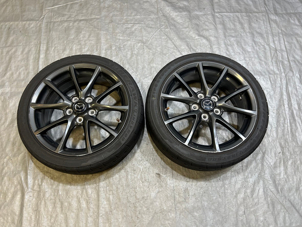 2013-2015 Mazda Mx5 Miata Club OEM 17x7" Wheels Rims w/ Tires / Pair / NC113