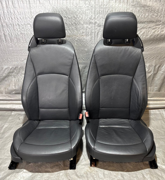 2003-2008 E85 E86 BMW Z4 Black Oregon Leather Power Seats / Rails / Pair / OEM /   Z4066