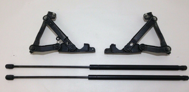 2005-2011 Mercedes Benz SLK R171 Hood Hinges w/ Shocks Pair Black SK201