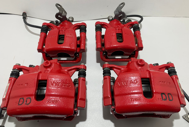 2015-2018 Volkswagen MK7 GTI OEM Brake Calipers / RED / 76k / Set of 4 / M7003