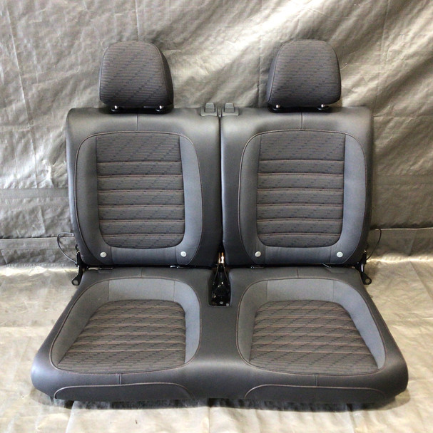 2012-2019 Volkswagen Beetle Coupe Titan Black Leatherette Rear Seat Set / VB002