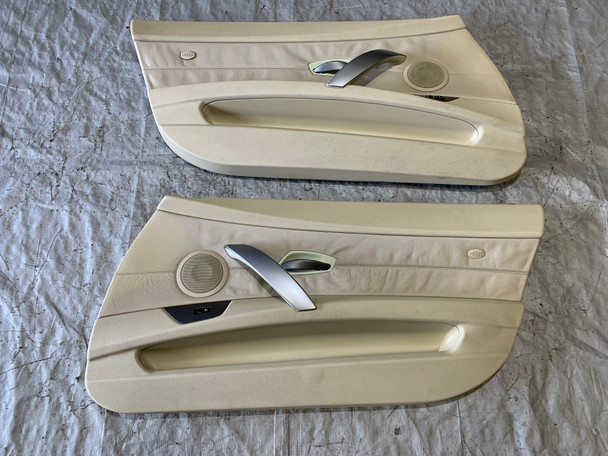 2003-2008 E85 E86 BMW Z4 Leather Door Panels / Oregon Beige / Pair / Z4038