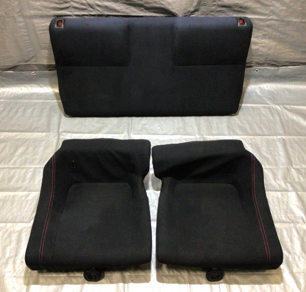 2013-2016 Scion FRS / Subaru BRZ Rear Seat Set / Black Cloth w/ Red  /   FB028