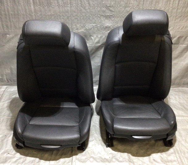 2008-2013 BMW 128i 135i Convertible Front Seats / Pair / Black Boston Leather / B1008