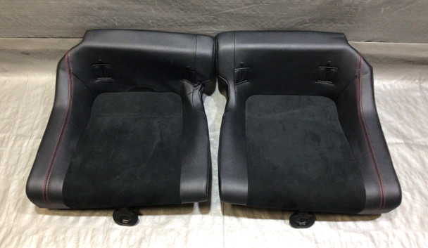 2017-2020 Subaru BRZ Limited Black Leather / Suede Rear Lower Seat Cushions  /   FB031