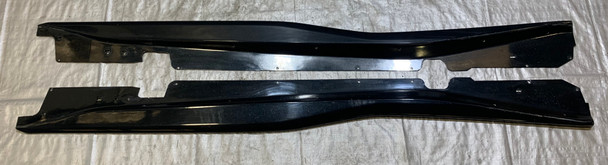 2014-2019 Chevrolet C7 Corvette Stingray Z51 OEM Side Skirt Rocker Extensions / Carbon Flash / C7003