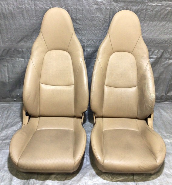 2001-2005 Mazda Miata Tan Leather Seats / Pair  /   NB171