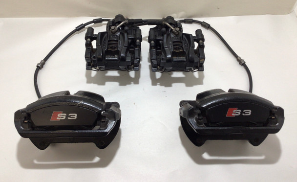 2015-2020 Audi S3 OEM Brake Calipers / Set of 4 / Black / 66K S3104