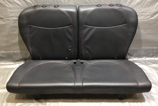 2012-2017 Fiat 500 Abarth Rear Seat Assembly / Black Leather / Red Stitch / OEM / F5013