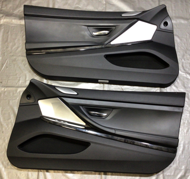 2012-2015 F12 F13 BMW M6 Interior Door Panels / Pair / Black Leather /   M6202