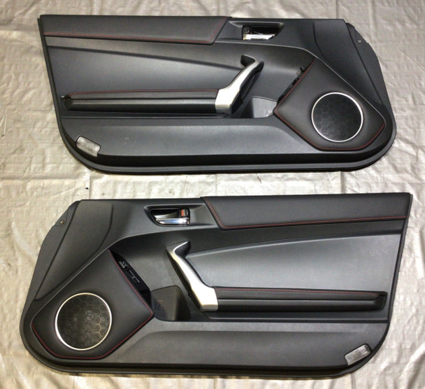 2017-2020 Subaru BRZ Limited Interior Door Panels / Pair / Red Stitching /   FB033