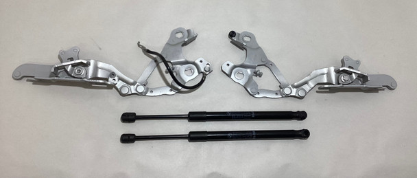 2008-2013 BMW 128i 135i OEM Hood Hinges w/ Shocks / Titan Silver Metallic  B1009