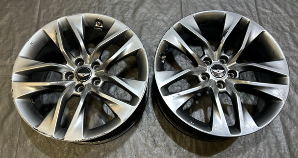 2013-2016 Hyundai Genesis Coupe 19x8.5" OEM Rear Wheels Rims / Pair / HG022 