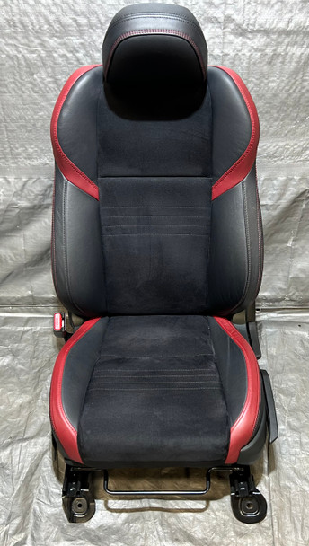 2019-2020 Subaru WRX STI Driver Front Seat Assembly / Black Alcantara w/ Red Leather / SS011