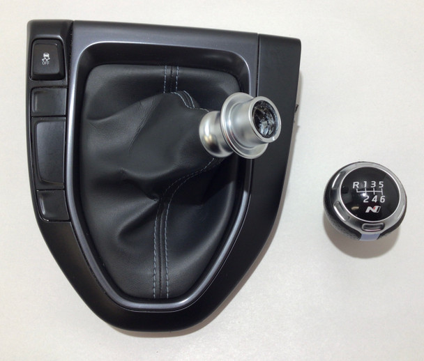 2019-2022 Hyundai Veloster N Manual Shift Knob w/ Boot / Trim Ring / OEM /   HV007