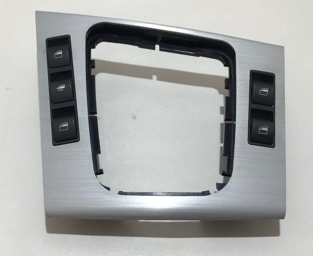 2001-2006 E46 BMW M3 Convertible Shifter Surround w/ Window Switches / Brushed Aluminum /   M3016