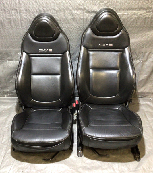 2007-2009 Saturn Sky Redline Black Leather Seats / Pair /   PS057