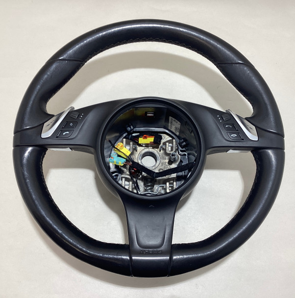 2013-2016 Porsche 981 Boxster / Cayman / 911 Black Leather Steering Wheel / PDK / Multifunction /   BC202