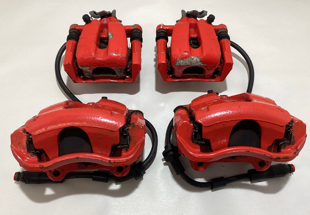 2012-2017 Fiat 500 Abarth OEM Brake Calipers / Set of 4 / Red /   F5018