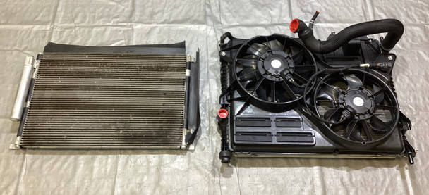 2015-2020 Ford Mustang GT S550 5.0 Radiator Assembly w/ Cooling Fan / 63K FM009
