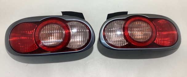 2001-2005 Mazda Miata Tail Lights w/ Trim Rings / Pair / Fits 99-00  / Titanium Gray Metallic  NB202