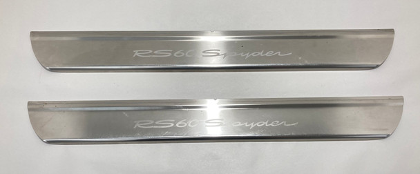 2008 Porsche 987 Boxster RS60 Spyder Aluminum Door Sill Trim Panels / Pair / OEM /   BC021
