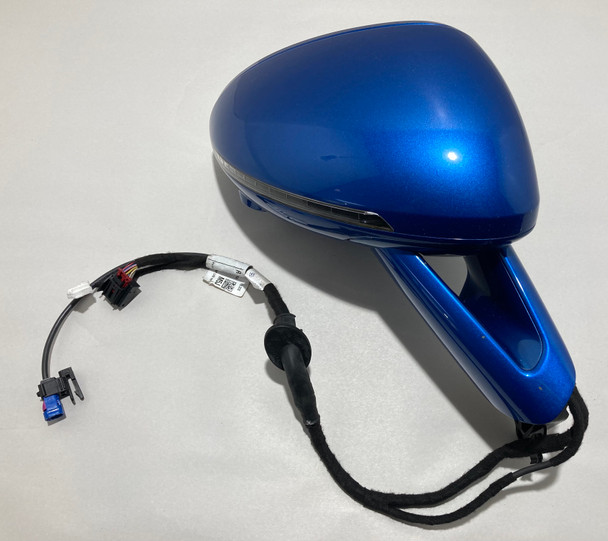 2015-2020 Porsche Macan Sport Design Passenger Side Mirror w/ Auto Dim / Blind Spot / Surround View / Sapphire Blue Metallic  PM004