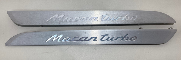 2015-2021 Porsche Macan Turbo Aluminum Door Sills Trims / Pair / OEM /   PM004