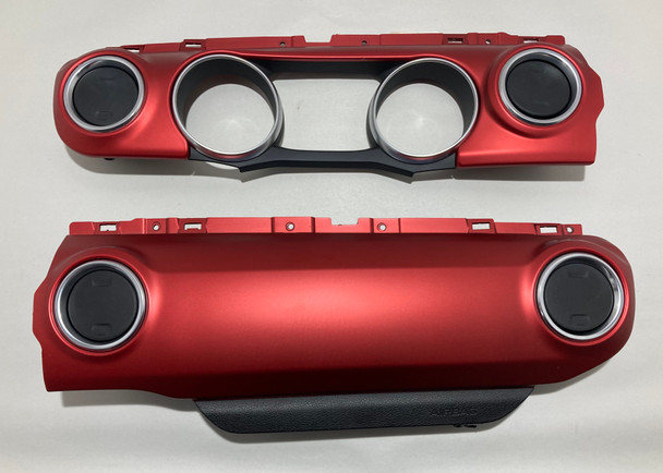 2018-2023 Jeep Wrangler JL Rubicon Cluster Surround / Passenger Dashboard Trim Panels / Red /   JL008