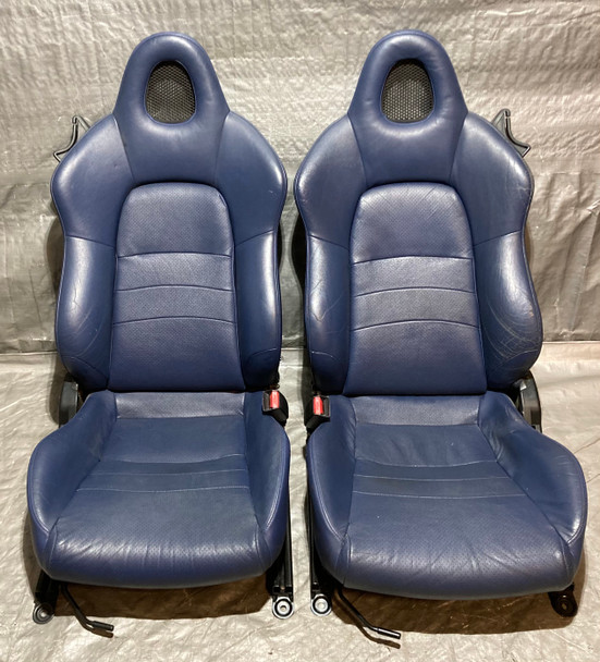 2000-2005 Honda S2000 OEM Blue Leather Seats / Pair /   HS002