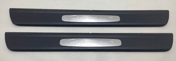 2006-2012 Porsche 987 Cayman S Interior Door Sill Trim Panels / Pair /   BC029
