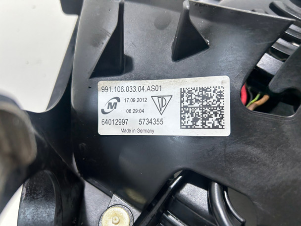 2013-2016 Porsche 981 Boxster Cayman 991 911 Driver Side Radiator Cooling Fan w/ Shroud / 59K BC205 2013-2016 Porsche 981 Boxster Cayman 991 911 Driver Side Radiator Cooling Fan w/ Shroud / 59K BC205