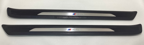 2015-2020 F82 BMW M4 Coupe OEM Interior Door Sill Trims / Pair /   F8M04