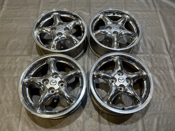 *Bend* 2000 Mazda Miata Special Edition 00SE / 10AE 15x6" Polished Enkei Wheels Rims / NB229