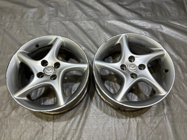 2001-2003 Mazda Miata 16x6.5" 5 Spoke Wheels Rims / Pair / NB185