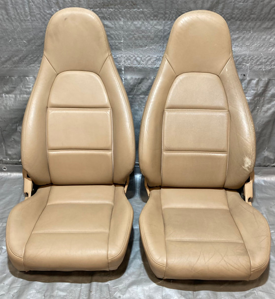 1999-2000 Mazda Miata Tan Leather Seats / Pair  /   NB237