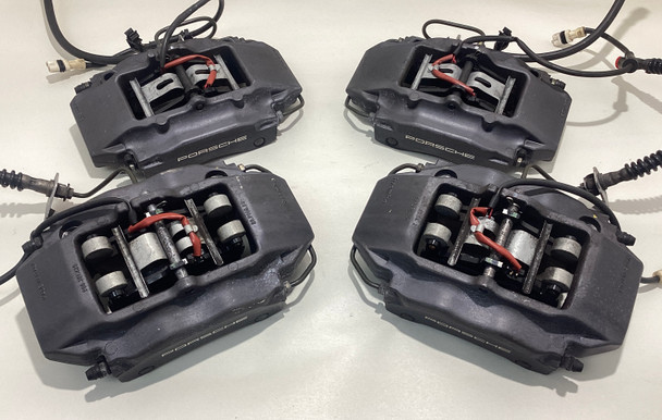 2005-2008 Porsche 997 911 Carrera OEM Brembo Brake Calipers / Set of 4 / Black / 85K P7006