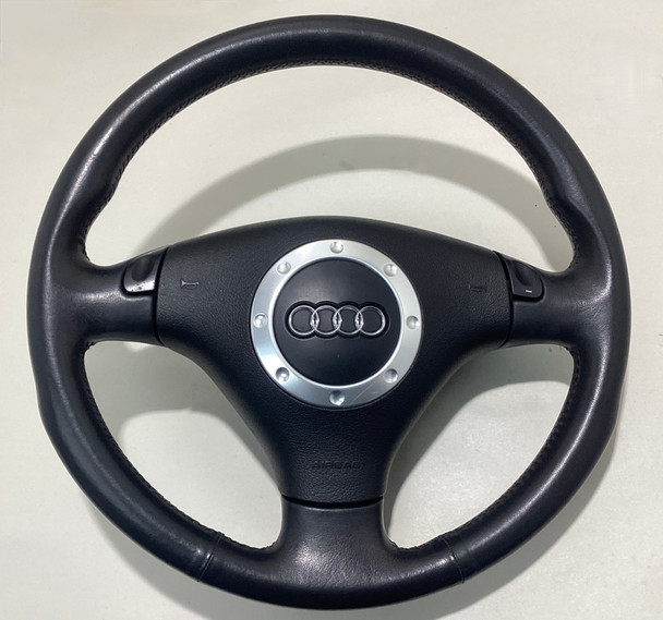 2000-2006 Audi TT Factory Black Leather Steering Wheel w/ Airbag / Automatic /   T1029