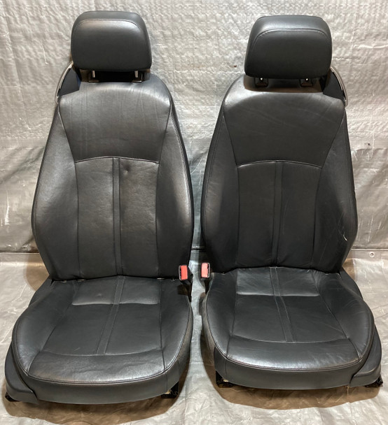 2003-2008 E85 E86 BMW Z4 Black New England Leather Power Seats / Rails / Pair / OEM /   Z4057