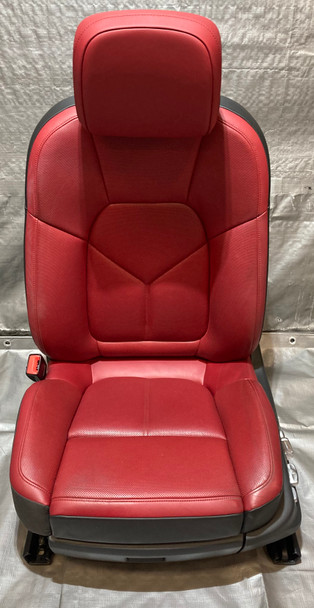 2015-2018 Porsche Macan S Driver Side 14 Way Power Front Seat / Garnet Red Leather /   PM005