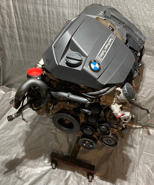*DAMAGED* 2011-2013 BMW 135i N55B30A 3.0l Engine Long Block w/ Turbocharger / 78K B1011