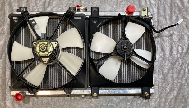 1999-2005 Mazda Miata CSF Aluminum Radiator w/ OEM Cooling Fans / Manual  / 123K NB244