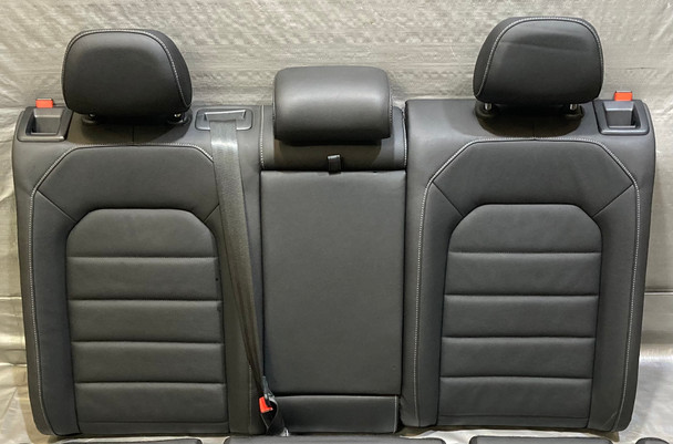 2015-2017 Volkswagen MK7 Golf R Black Leather Rear Upper Seat Cushion / OEM /   M7R10