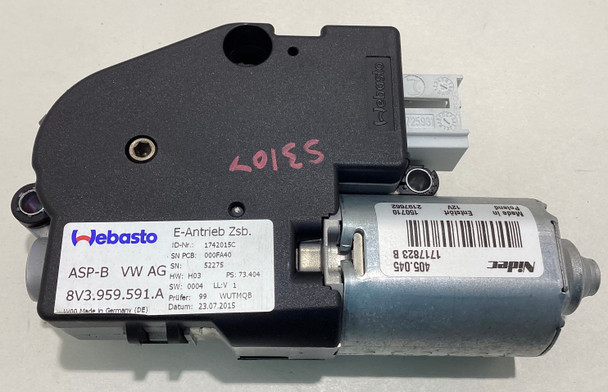 2015-2020 Audi A3 S3 Sedan Sunroof Motor / 8V3959591A / Mythos Black Metallic  S3107