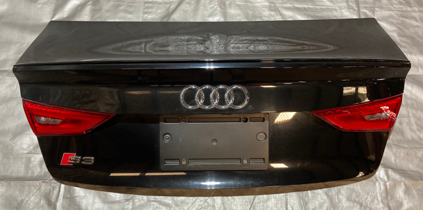 2015-2017 Audi S3 Trunk Lid w/ Spoiler / Tail Lights / Mythos Black Metallic  S3107