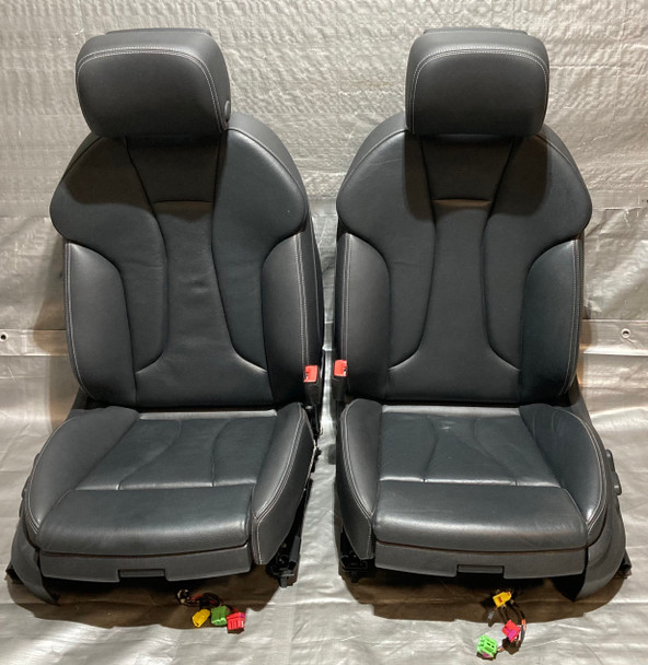 2015-2017 Audi S3 Black Leather Front Seats / Pair / OEM / S3107
