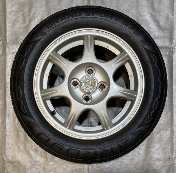 1994-1997 Mazda Miata 1.8l 14x6" Enkei Solid Spoke Wheel Rim w/ Tire / NA0101